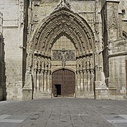 Archivo:Puerta del Obispo. Catedral de Palencia