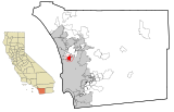 San Diego County California Incorporated and Unincorporated areas Fairbanks Ranch Highlighted.svg