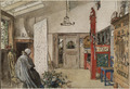 The Studio. From A Home (26 watercolours) (Carl Larsson) - Nationalmuseum - 24213