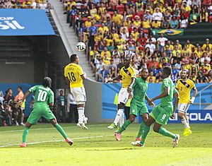 Archivo:Colombia and Ivory Coast match at the FIFA World Cup 2014-06-19 (33)