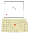 Ellsworth County Kansas Incorporated and Unincorporated areas Holyrood Highlighted