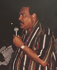 Former Prime Minister Honourable Lester B. Bird speak to the audience (cropped).jpg