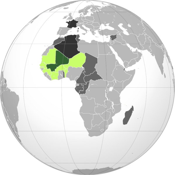 French Sudan map