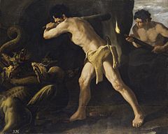 Archivo:Hércules lucha con la hidra de Lerna, por Zurbarán