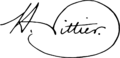 Henri Pittier signature