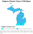 Köppen Climate Types Michigan