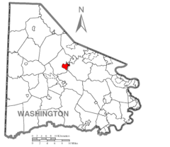 Map of McGovern, Washington County, Pennsylvania Highlighted.png