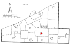 Map of Waterford, Erie County, Pennsylvania Highlighted.png