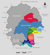 Archivo:Mapa de distritos urbanos de Zapopan