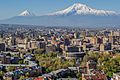 Mount Ararat and the Yerevan skyline