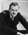 Paul Dirac, 1933, head and shoulders portrait, bw