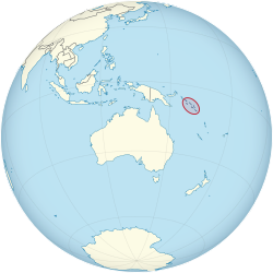 Solomon Islands on the globe (Oceania centered).svg