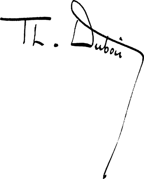 Théodore Dubois signature