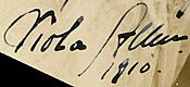 1910 signature of Stage Actress Viola Allen (SAYRE 1293) (cropped).jpg