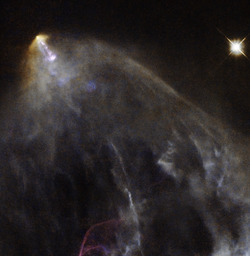 Archivo:A glowing jet from a young star