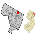 Bergen County New Jersey Incorporated and Unincorporated areas Old Tappan Highlighted
