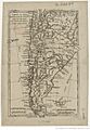 Carte du Chili depuis le soud du Pérou Jusqu'au Cap Horn M. Bonne 1780