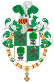 Coat of Arms of Manuel Prado Ugarteche (Order of Isabella the Catholic).svg