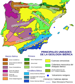 Archivo:Geological units of the Iberian Peninsula ES