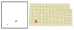 Haskell County Kansas Incorporated and Unincorporated areas Sublette Highlighted.svg