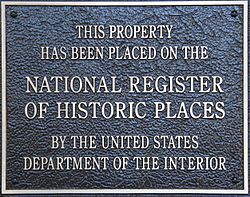 Archivo:HistoricPlacesNationalRegisterPlaque