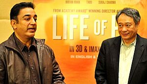 Archivo:Kamal Haasan interviews Ang Lee
