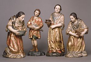 Archivo:Kneeling woman with a bowl (from a nativity) MET ES5344