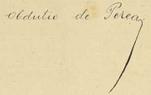 Archivo:La firma de Obdulio de Perea