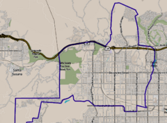 Map of Chatsworth neighborhood, Los Angeles, California.png