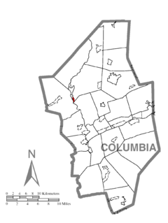 Map of Eyers Grove, Columbia County, Pennsylvania Highlighted.png