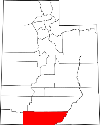 Map of Utah highlighting Kane County.svg