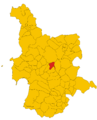Map of comune of Villanova Truschedu (province of Oristano, region Sardinia, Italy) - 2016