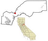 Placer County California Incorporated and Unincorporated areas Meadow Vista Highlighted.svg