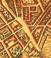 Plaza de Lavapies y calle de Valencia. Plano de Madrid de Texeira parteabajo003 (cropped)