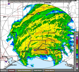 Archivo:Radar loop of Delta US Landfall 2020-10-09