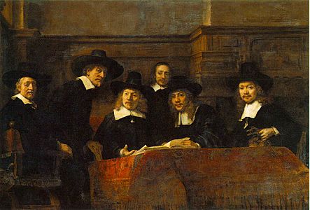 Rembrandt - Klesveverlaugets forstandere i Amsterdam