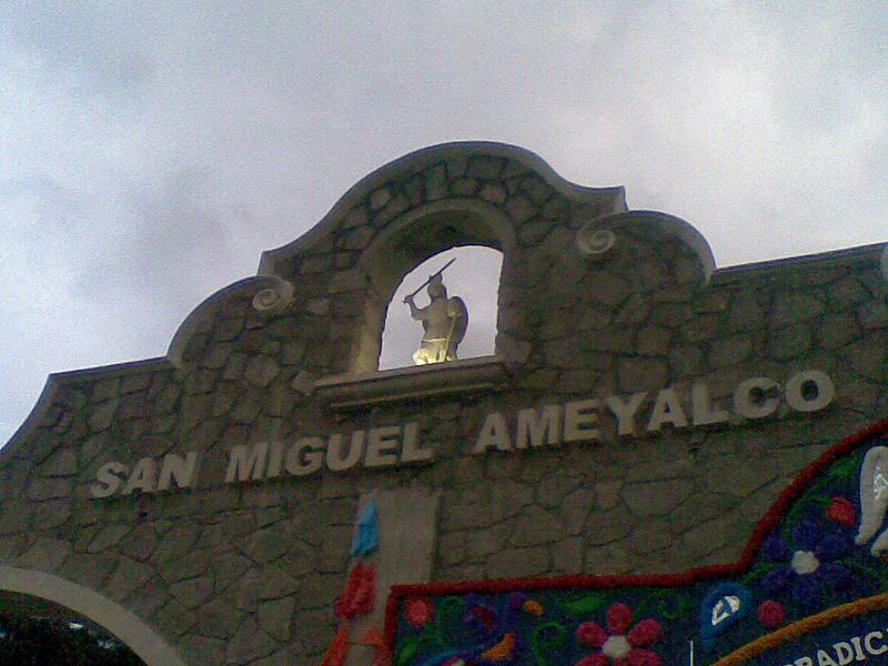 San Miguel Ameyalco's name sign