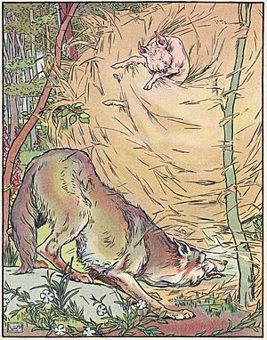 Three little pigs 1904 straw house.jpg