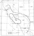 USGS isoseismal map - 1857 Fort Tejon earthquake