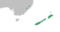 Adenochilus distribution map