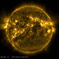 Bright spots and illuminated arcs of solar material
