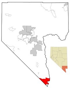 Clark County Nevada Incorporated and Unincorporated areas Laughlin Highlighted.svg