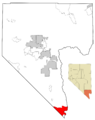 Clark County Nevada Incorporated and Unincorporated areas Laughlin Highlighted
