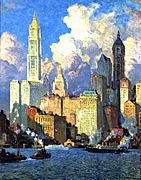 Colin Campbell Cooper, Hudson River Waterfront, N.Y.C