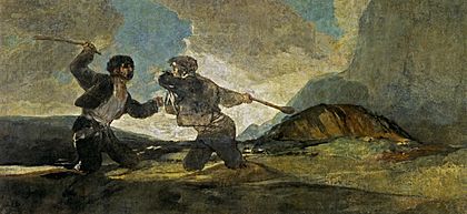 Archivo:Francisco de Goya y Lucientes - Duelo a garrotazos