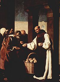 Archivo:Francisco de Zurbarán - Friar Martín de Vizcaya Giving Alms