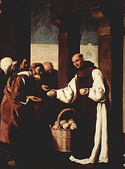 Archivo:Francisco de Zurbarán - Friar Martín de Vizcaya Giving Alms