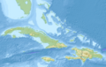 Greater Antilles relief location map