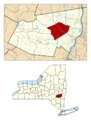 Greene County NY Cairo town highlighted