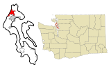 Island County Washington Incorporated and Unincorporated areas Ault Field Highlighted.svg
